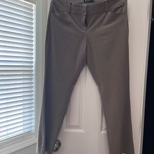 New York & Company Taupe Straight-Leg Dress Pants